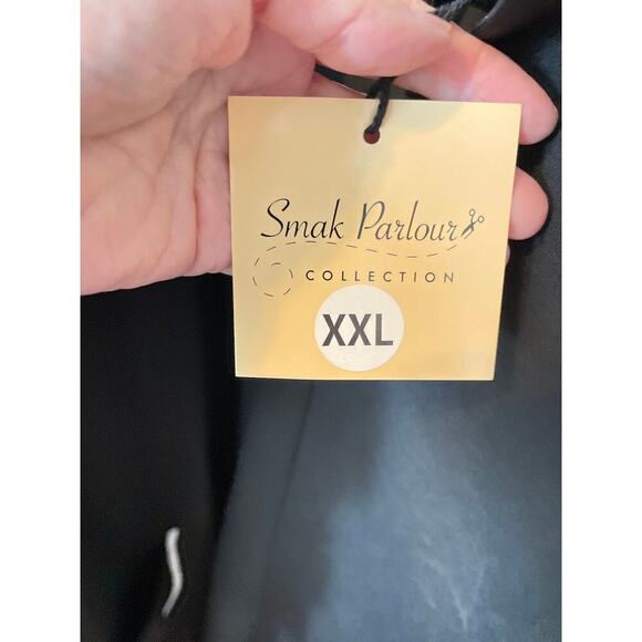 Unique Vintage X Smak Parlour White Tie V-neck Top Sx 1x #158 - Picture 4 of 4